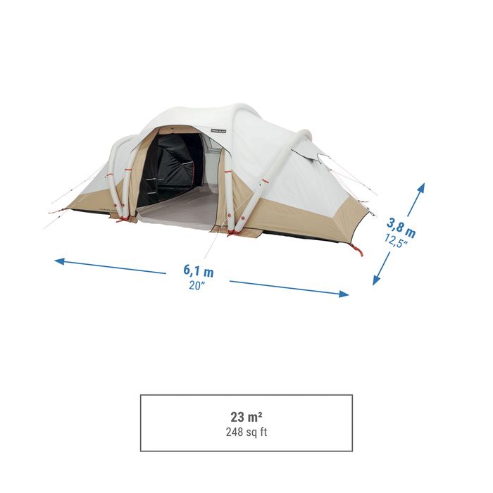 Cort camping gonflabil 4 persoane 2 - produs resigilat Decathlon