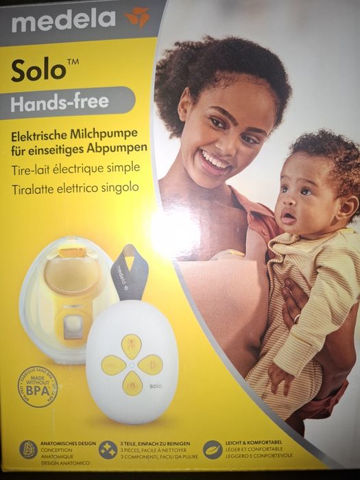 Единична двуфазна помпа за кърма Medela Solo Hands-Free