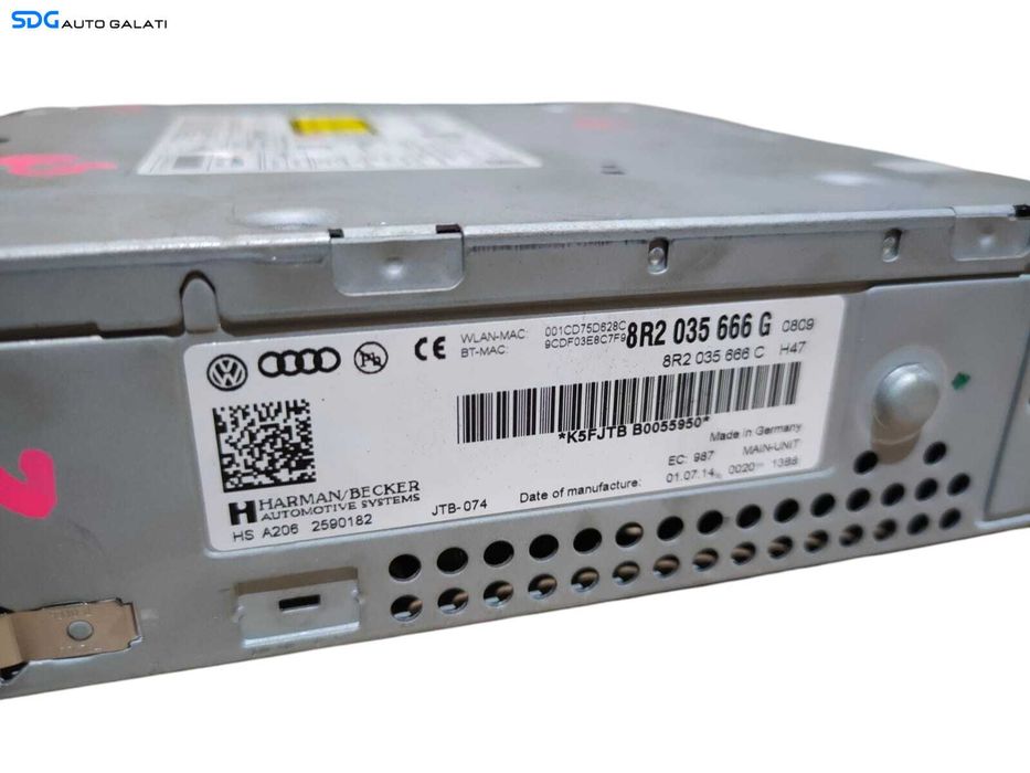Unitate Modul GPS Navi Navigatie Radio CD Player Media Audi Q5 8R 2012 - 2016 Cod 8R2035666G [L5617]