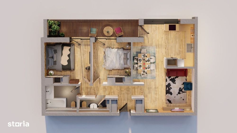 Apartament premium 75 mp utili cu parcare subterana si boxa Central