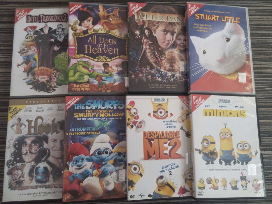 Set filme animatie si artistice pentru copii - 8 buc.