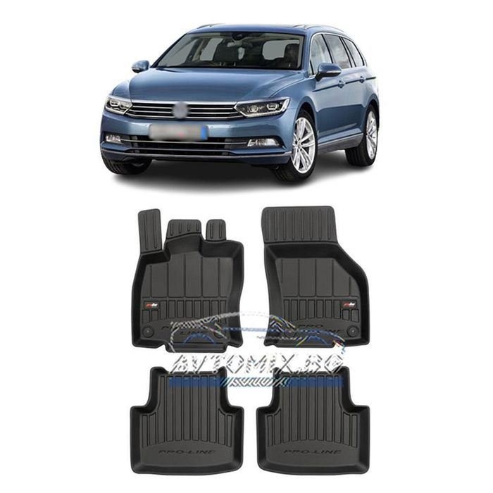 Гумени стелки зa VW Passat 8 2014-2022 г., ProLine 3D