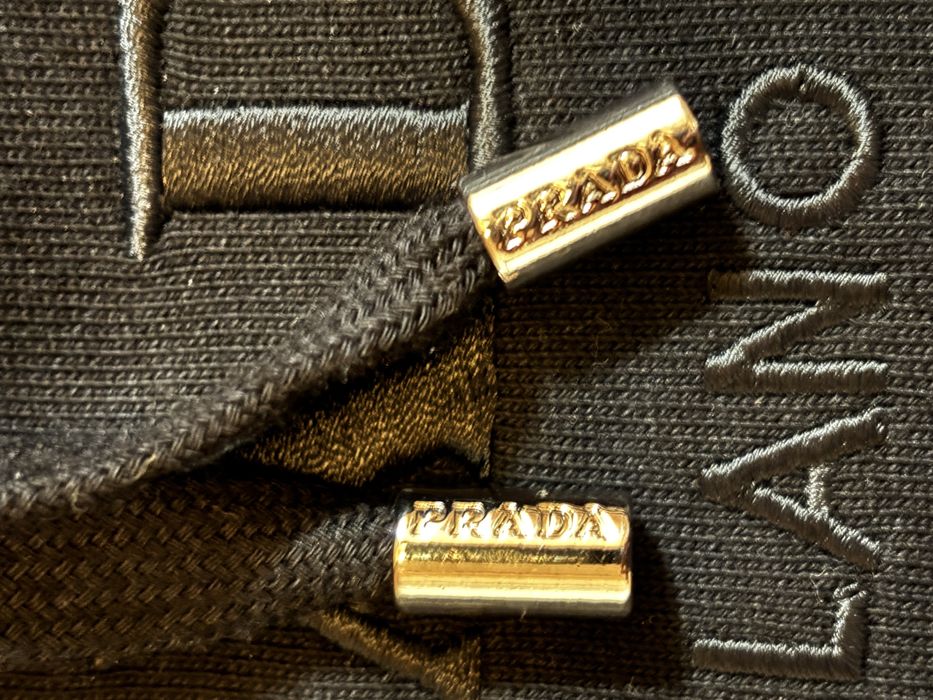 Vand Hanorac Prada- Logo Print Cotton- Black