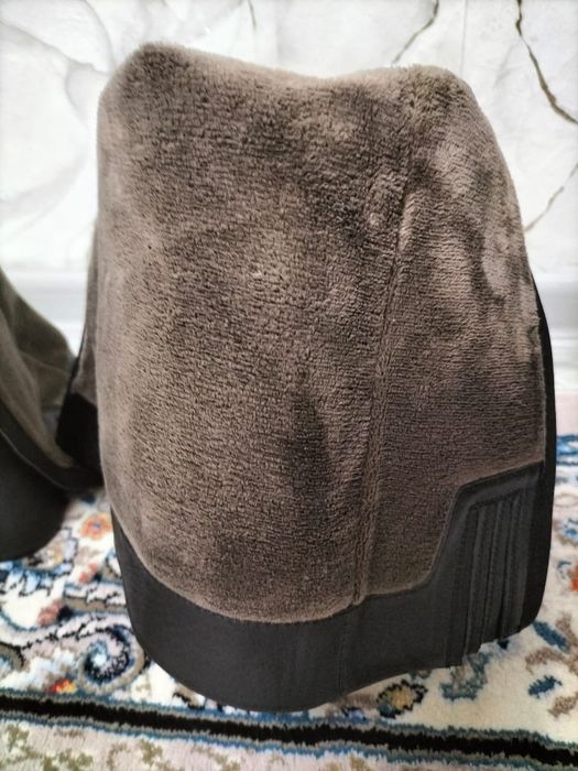 Кожанные сапоги европейка