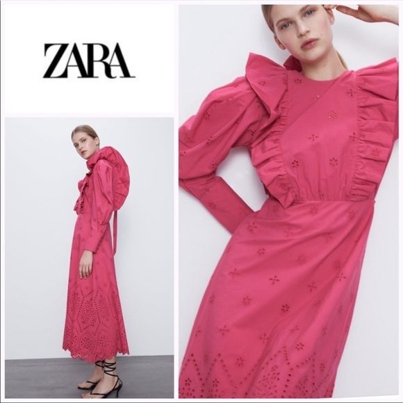 Платье zara фуксия