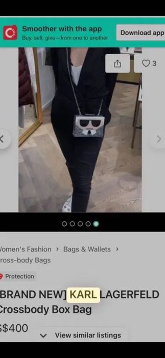 Луксозна коктейлна чантичка KARL LAGERFELD LimitedEdition Оriginal NEW