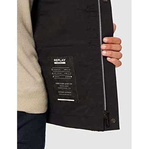 Водо и ветроустойчиво яке Replay S ново Черно мъжко оригинално реплей