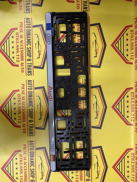 Set 2 suporti numar numere inmatriculare Audi Skoda Seat