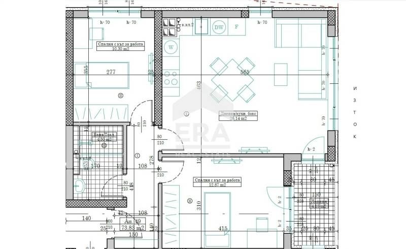 Тристаен апартамент за продажба, в новострояща се луксозна сграда с Ак