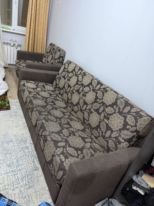 Раскладной диван с креслом