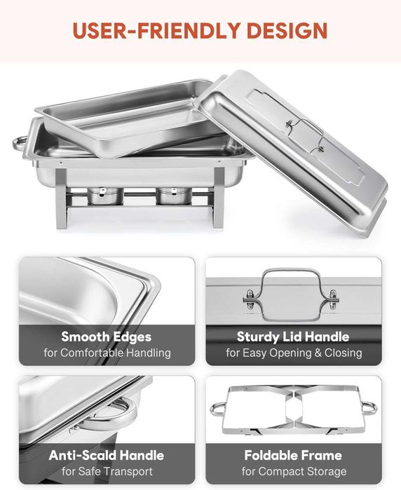 Set vase inox pentru mentinut mancarea calda, bufet, gratar evenimente