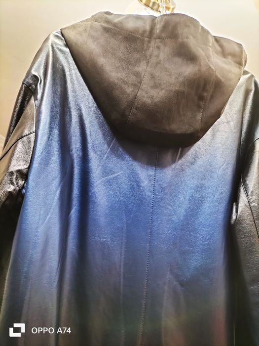 Кожаная куртка комбинированная