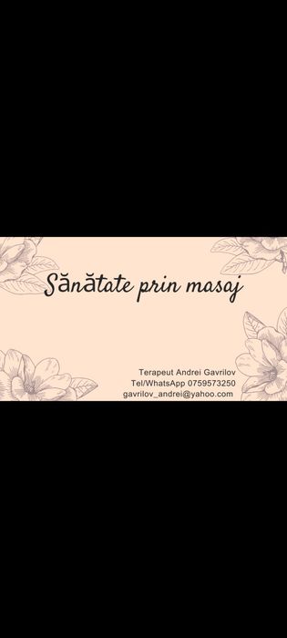 Ofer servicii de masaj la domiciliu