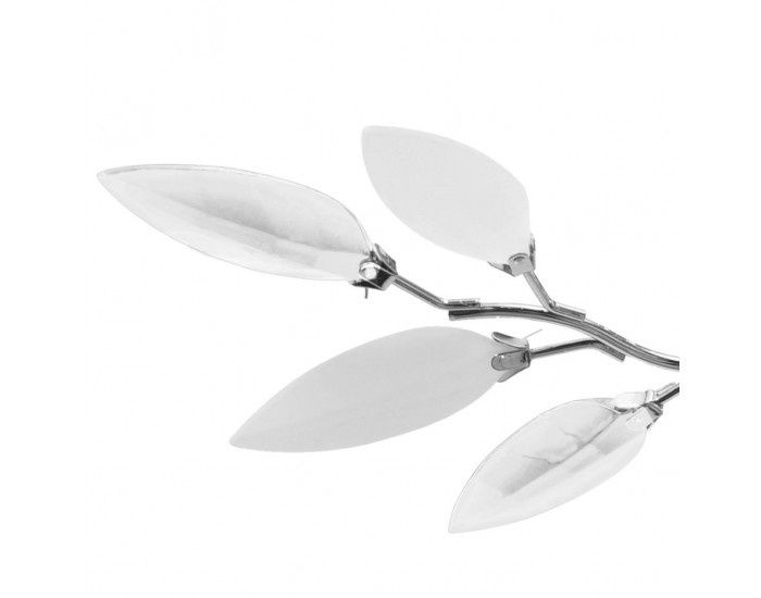 Лампа за таван бели и прозрачни листа от акрилен кристал,с 4бр. Крушки