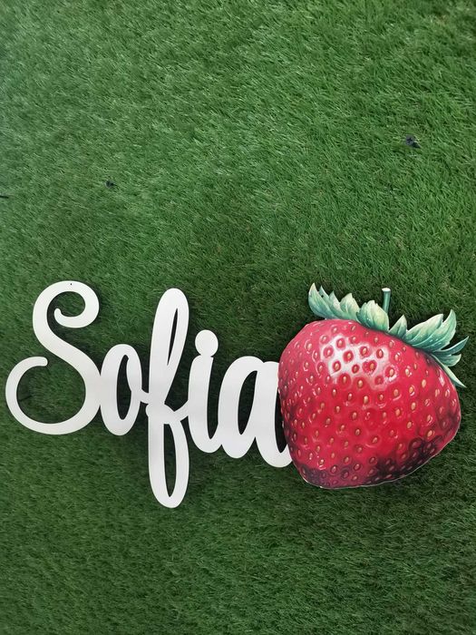 Nume din lemn personalizate cu pictograma