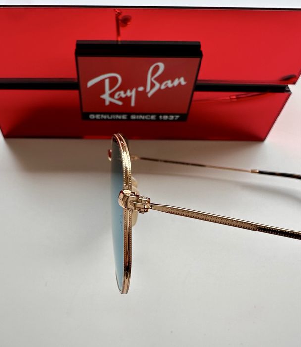 Ray-Ban RB3548-N Hexagonal, огледални, златна рамка