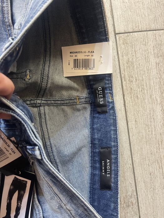Blugi bărbați Guess Angels Skinny – Noi, cu etichetă