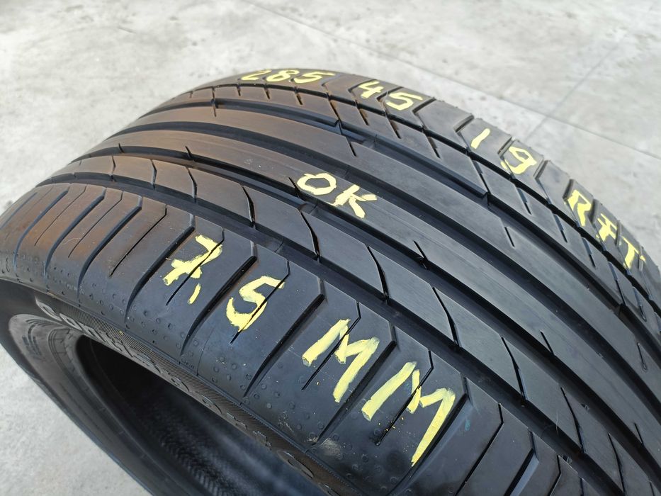 O anvelopa vara 285 45 19 continental sportcontact 5 run flat 7,5 mm