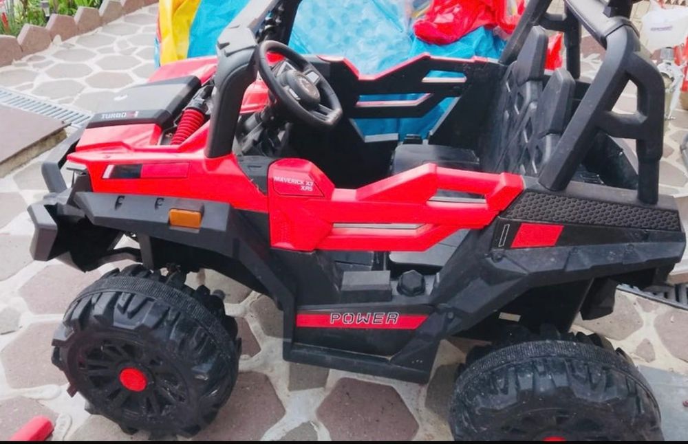 Masinuta Electrica Off-Road UTV pentru Copii 12V 7Ah, 4x4 Rosu