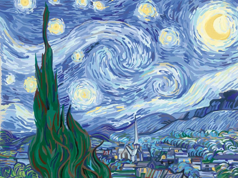 Ravensburger CreArt 23915 - Рисуване по числа Starry Night на ван Гог
