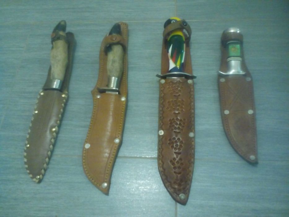 ловен нож с дръжка от еленов крак ръчна художествена изработка