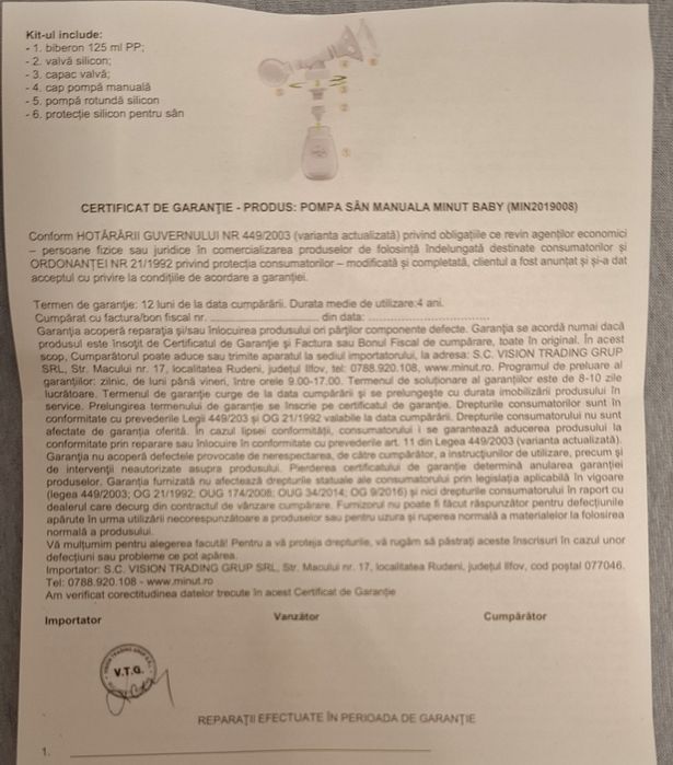 Pompa san manuala La Minut