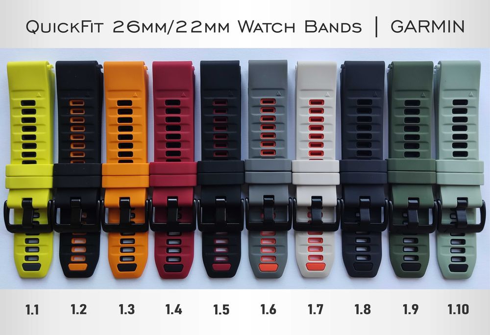 26мм/22мм QuickFit силиконови каишки за GARMIN