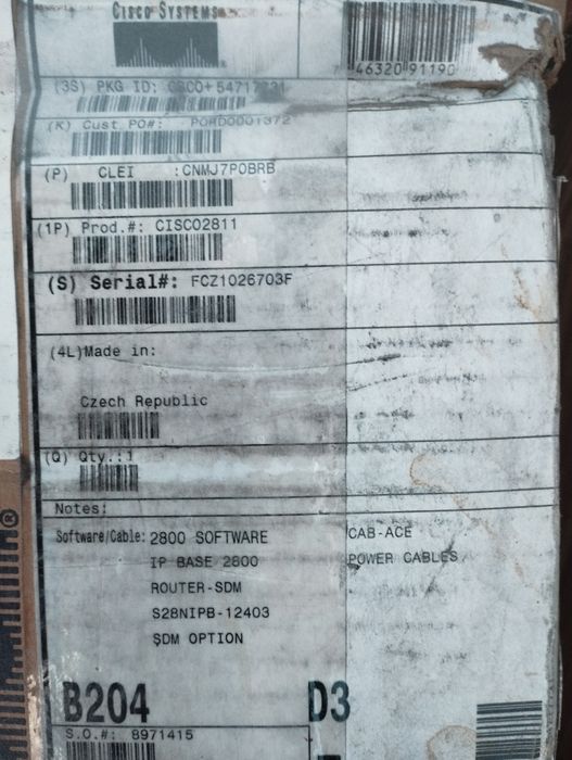 Маршрутизатор Cisco 2811