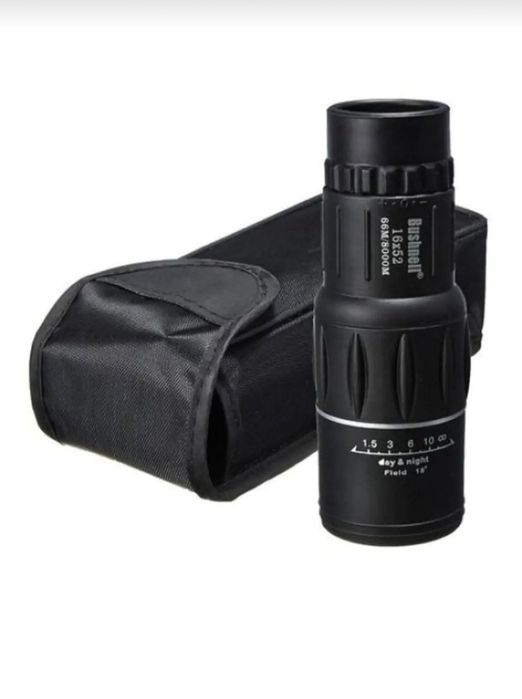 Monoclu 16x52 cu lupă – până la 8000 m, culoare neagră, NOU