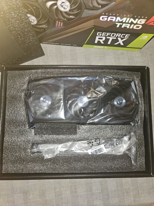 Видеокарта MSI GeForce RTX 3060Ti 8GB Gaming X  Trio пълен комплект