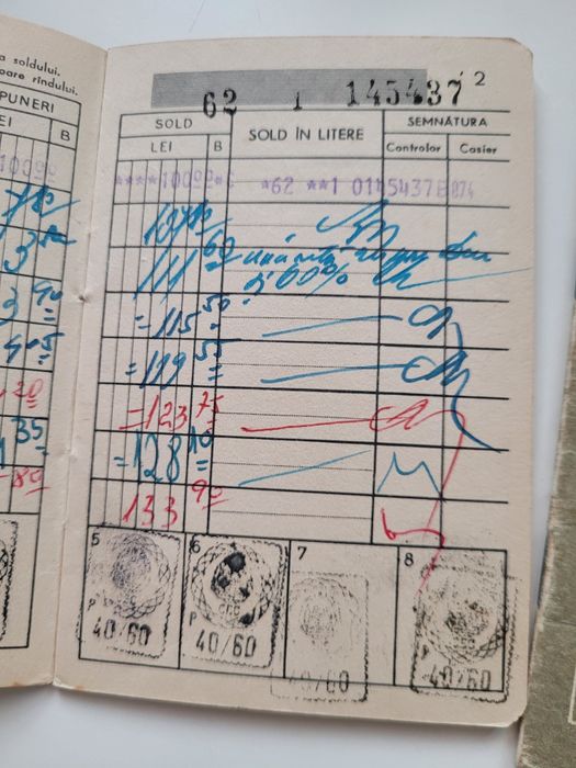 Carnete vechi de CEC obiecte de colecție