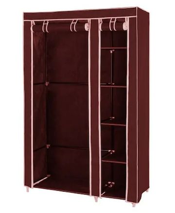 Sifonier textil dublu,umerase + 5 rafturi