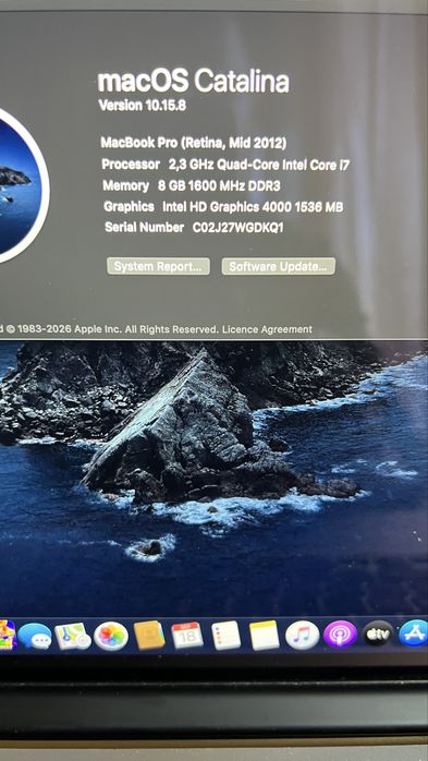 Macbook pro  15 Retina 2012