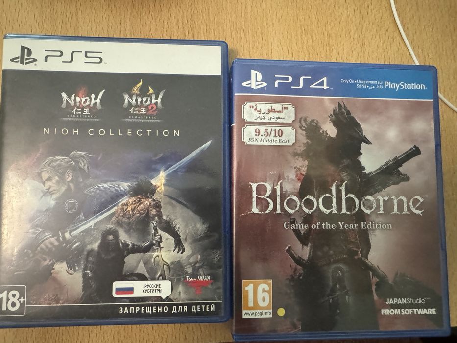 Диски для ps4 и ps5 bloodborne nioh
