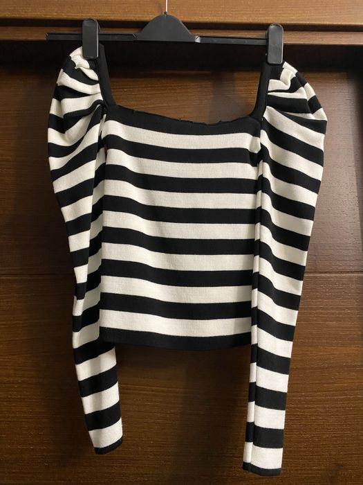 Bluza tricot dungi alb/negru XS -S