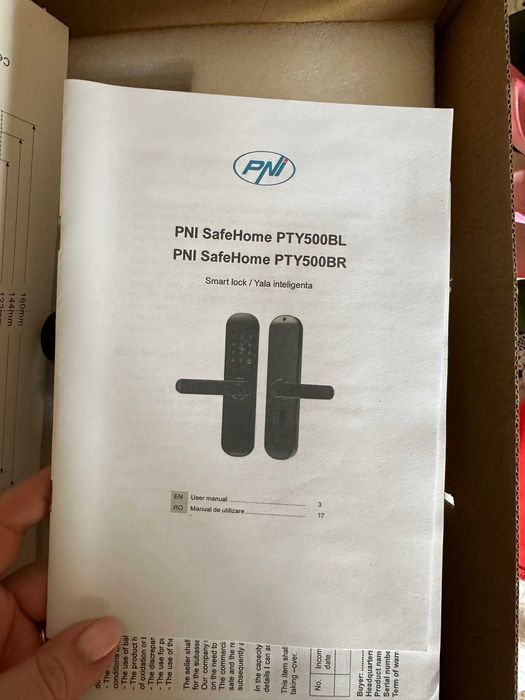 Incuietoare inteligenta usa - smart lock PNI SafeHome pty500br