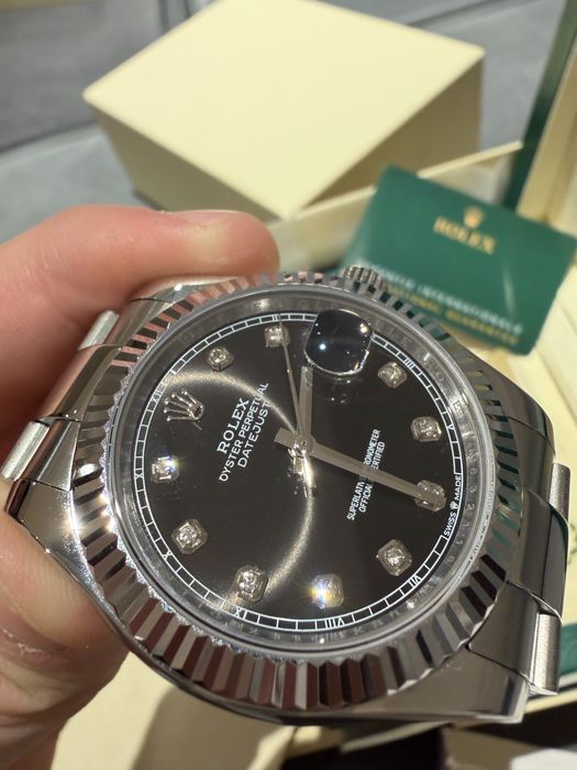 Rolex Datejust Oyster black diamond dial