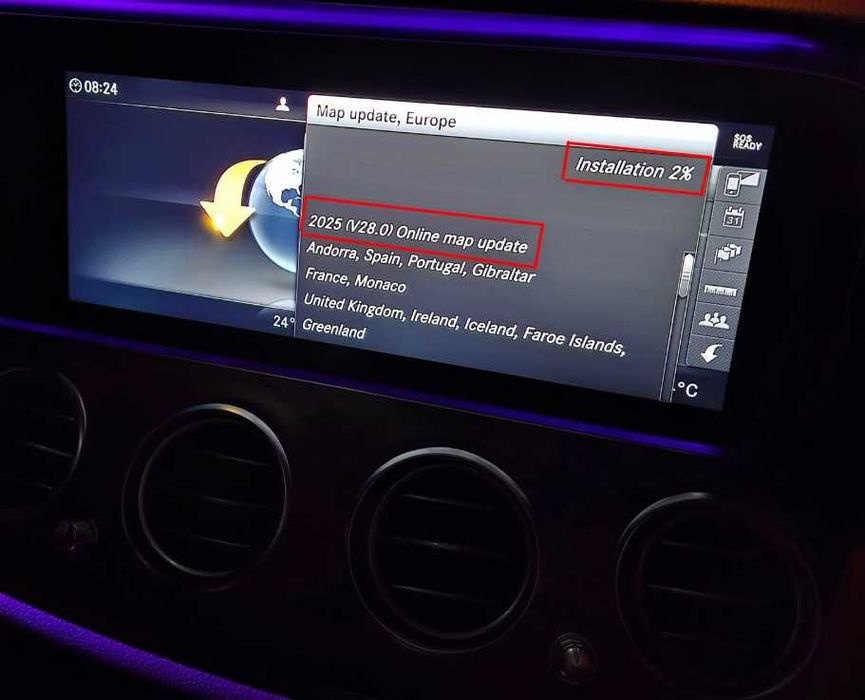 2026 Карта Мерцедес ъпдейт навигация Mercedes NTG5.5 COMAND USB+код | Конверсия САЩ към Европа | Отключване на CarPlay Android Auto Mercedes v.29 БГ