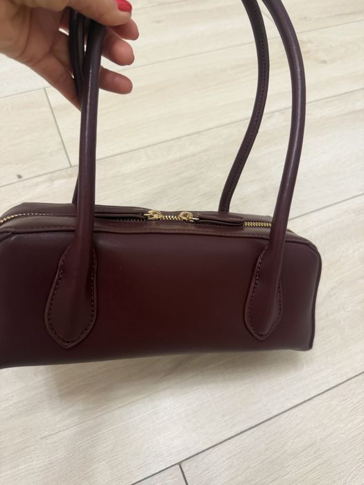 Twinset чанта цвят бургунди