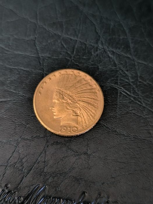 10 златни долара Индианска глава щемпел