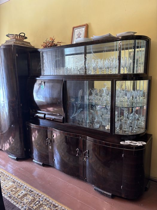 Set complet: Mobila dormitor vintage lemn masiv