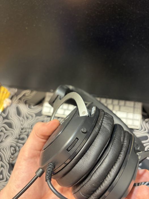 Casti Gaming cu fir Asus Tuf H3 gun metal