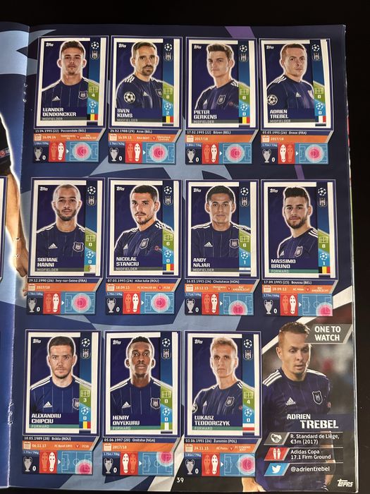 Vand album complet TOPPS Champions League 2017/2018
