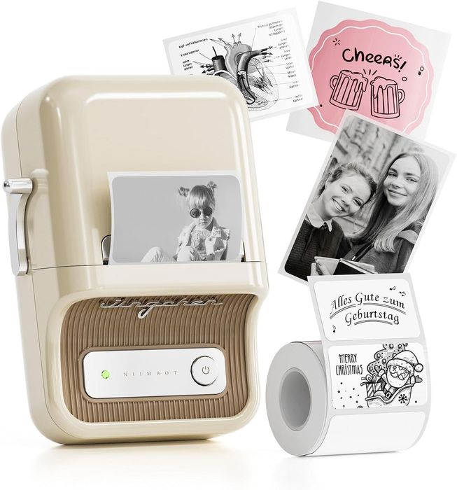 МИНИ принтеры  NIIMBOT B21 , в комплекте с рулоном наклеек .