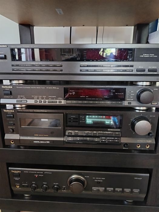 Technics, casetofon deck RS 565 PXS Cap, și compact disc player SL P277A
