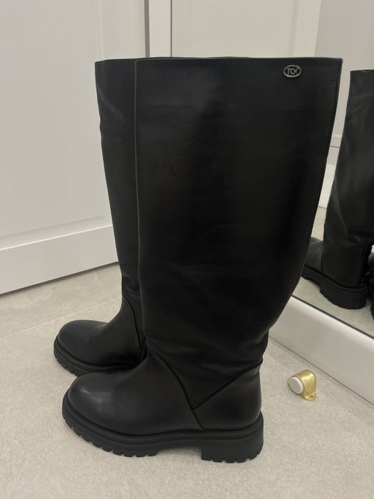 Зимние сапоги кожанные