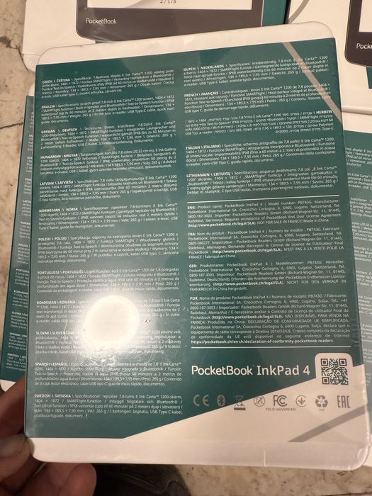 Ebook reader pocketbook inkpad 4 pb743g 7.8” 32gb sigilat