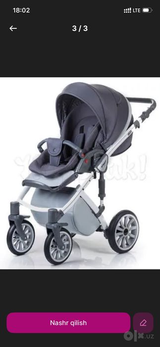 Kolyaska Anex sport 3-v 1  Judayam qulay sifatli buzulgan joylari yoq