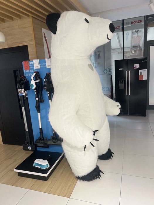 Mascota  urs gonflabil 2.60 h cu baterie si incarcator