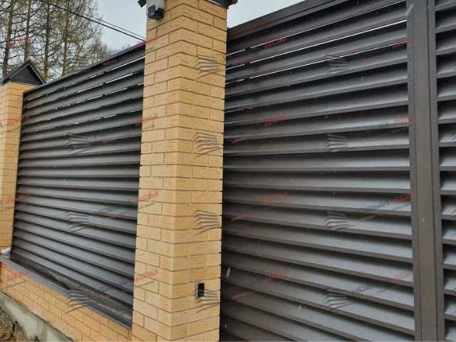 Забор жалюзи из металла